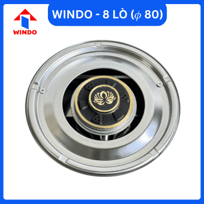 Đầu đốt bếp Windo 8 lò phi 80 đúc nguyên khối chất liệu đồng