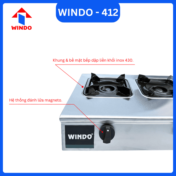 Bếp công nghiệp 4 lò dùng cho nhà hàng