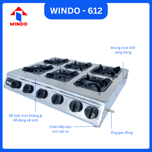 Bếp gas 6 lò ở HCM