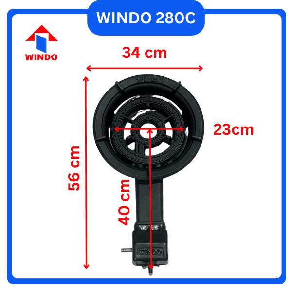 Kích thước bếp công nghiệp Windo 280C
