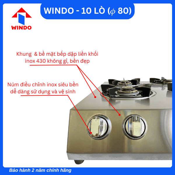 Nút điều chỉnh inox chắc chắn và siêu bền