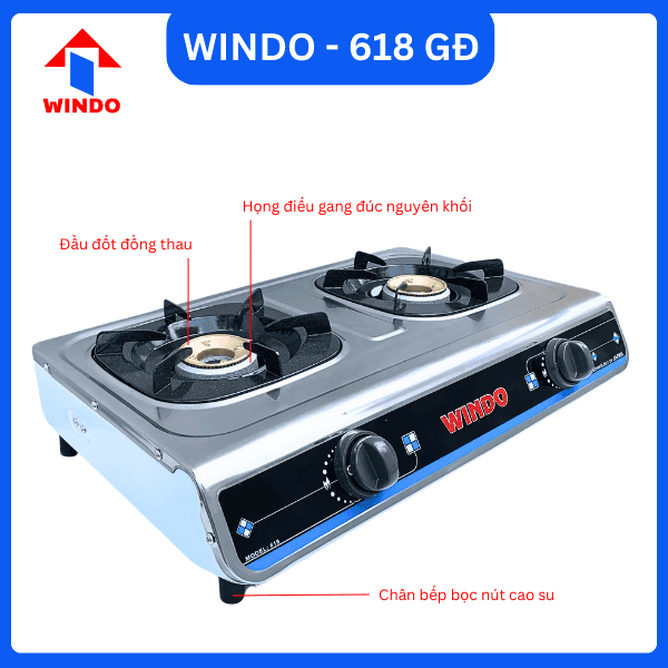 Bếp gas 6 tấc điếu gang đơn