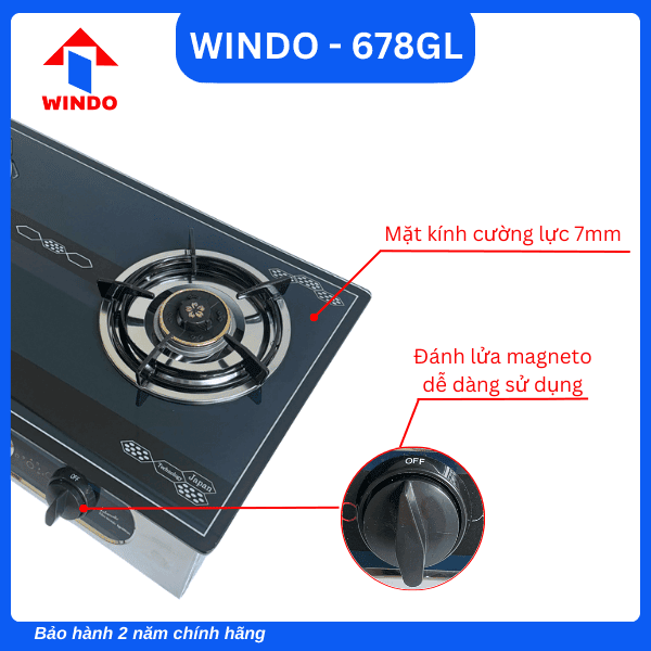 Bếp gas đôi cao cấp dùng đánh lửa Magneto