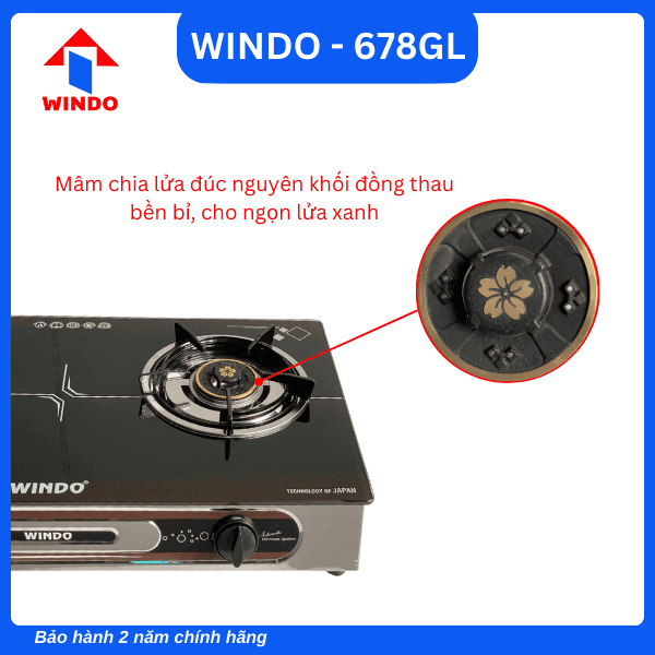 Bếp gas đôi cao cấp mặt kính sang trọng