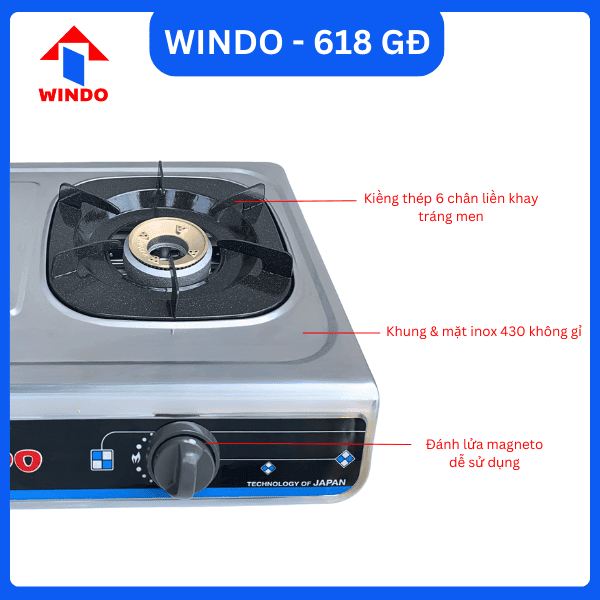 Bếp gas đôi kích thước nhỏ gọn