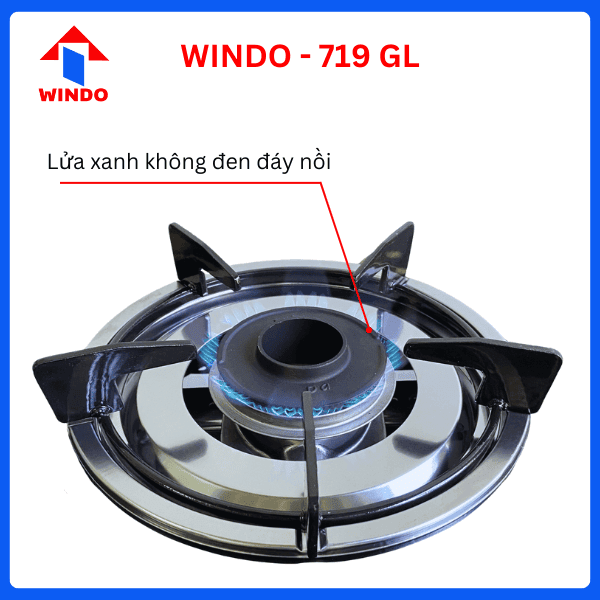 Bếp gas đôi Windo - 719GL cho ngọn lửa xanh