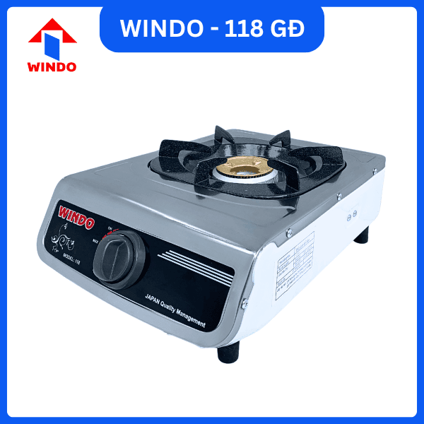 Bếp gas đơn mặt inox dễ dàng vệ sinh