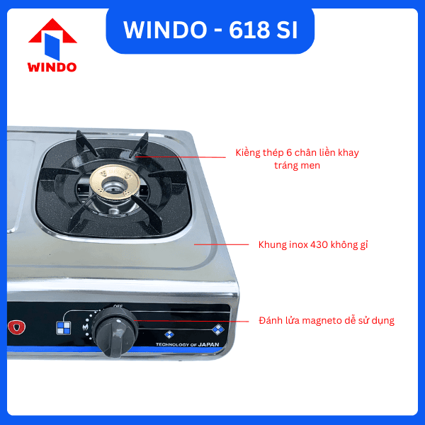 Bếp gas mặt inox giá tốt