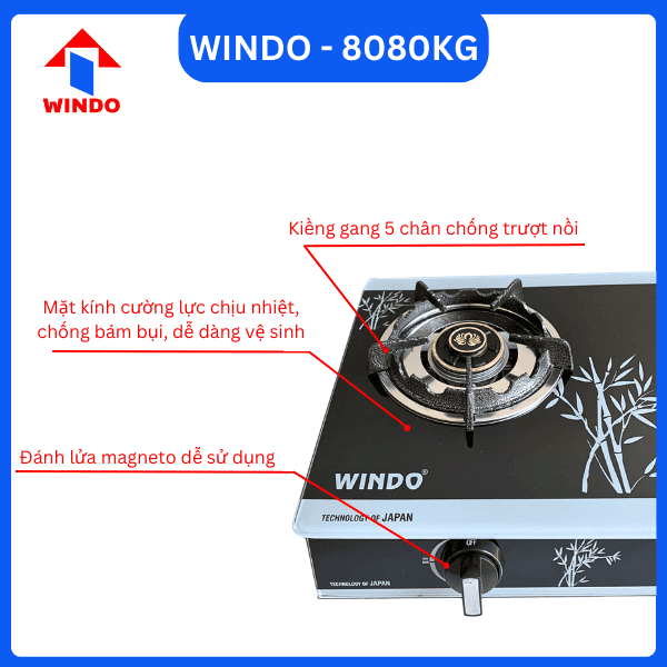 Bếp mặt kính dễ dàng vệ sinh