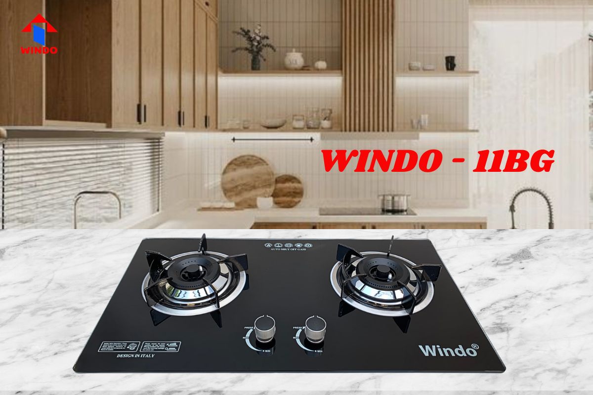 Bếp gas âm Windo - 11BG thiết kế sang trọng
