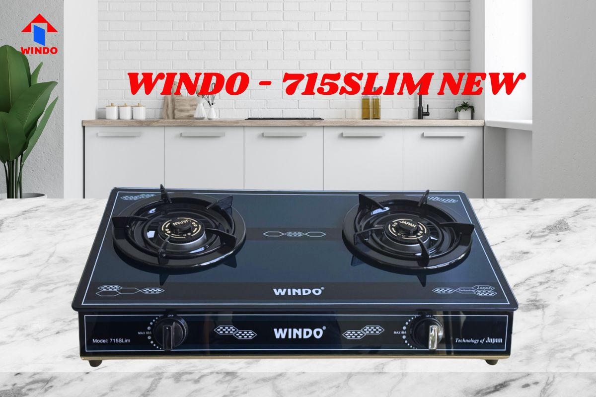 Bếp gas đôi mặt kính cường lực Windo - 715SLIM NEW