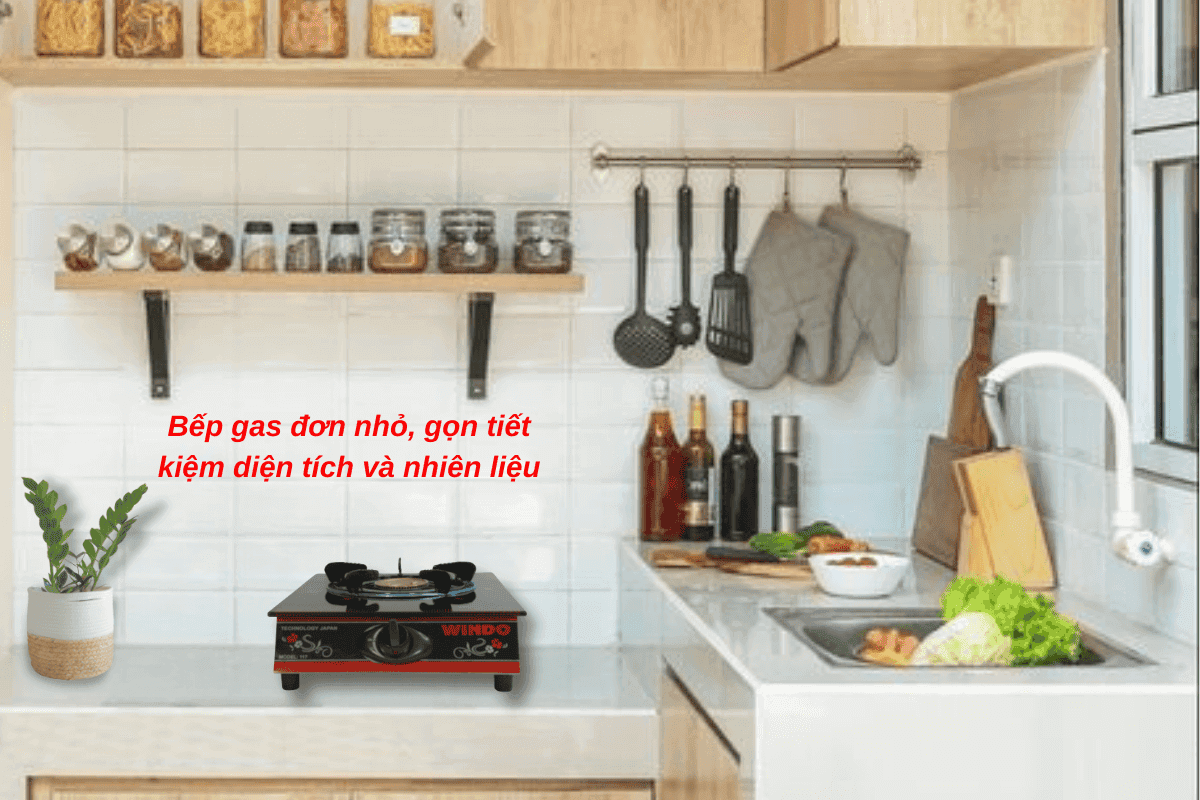 Bếp gas đơn có thiết kế đẹp mắt phù hợp với mọi gian bếp nhỏ